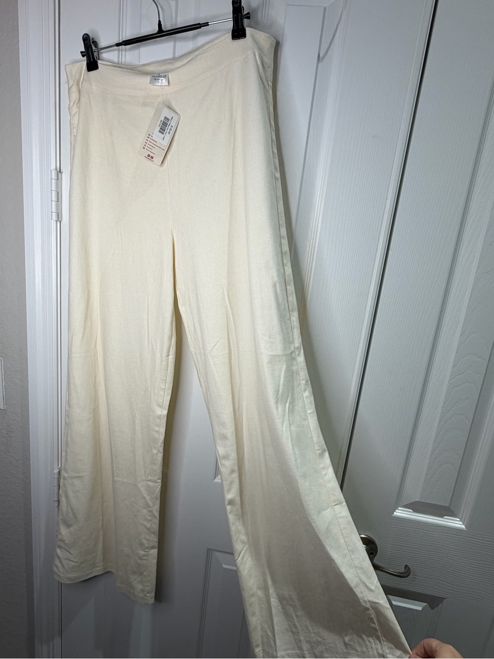 Amarelle NWT Ivory Wide Leg Resort Beach Pants L $135